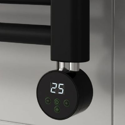 REINA BLACK MINI ROUND THERMOSTATIC 600W HEATING ELEMENT, ELMMRN030K *SPECIAL OFFER*
