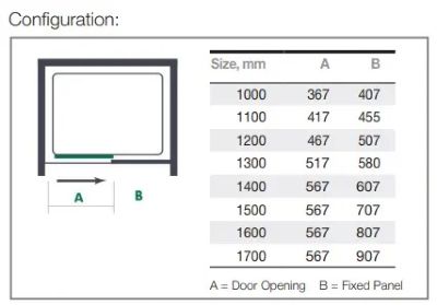 Merlyn MBOX Chrome 1600 Sliding Door (Optional Side/Inline Panel), MBS1600 Merlyn MBOX Chrome 1600 Sliding Door (Optional Side/Inline Panel), MBS1600