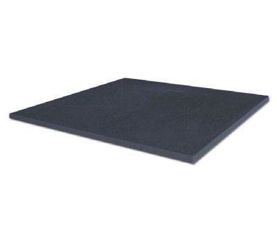 MERLYN TRUESTONE BLACK SLATE EFFECT 900mm x 900mm x 30mm SQUARE SHOWER TRAY with MATCHING GRID, T90RTB