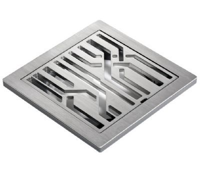 IMPEY AQUA-DEC EASY FIT 'FIBRE' BRUSHED STAINLESS STEEL TILED FLOOR GULLY with HORIZONTAL OUTLET, QUAD02BSS/H IMPEY AQUA-DEC EASY FIT 'FIBRE' BRUSHED STAINLESS STEEL TILED FLOOR GULLY with HORIZONTAL OUTLET, QUAD02BSS/H