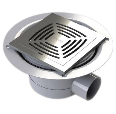 IMPEY AQUA-DEC EASY FIT 'IDENTITY' BRUSHED STAINLESS STEEL TILED FLOOR GULLY with HORIZONTAL OUTLET, QUAD04BSS/H IMPEY AQUA-DEC EASY FIT 'IDENTITY' BRUSHED STAINLESS STEEL TILED FLOOR GULLY with HORIZONTAL OUTLET, QUAD04BSS/H
