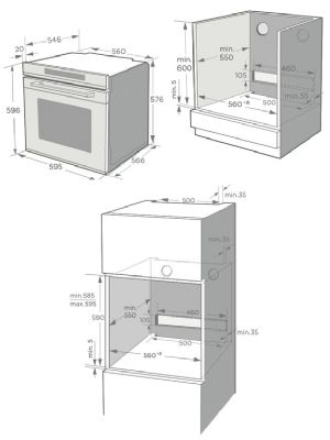 CATA 500 - 60cm Studio Collection Black Single Multifunction Pyrolytic Oven, Touch Control, UBC72PY CATA 500 - 60cm Studio Collection Black Single Multifunction Pyrolytic Oven, Touch Control, UBC72PY