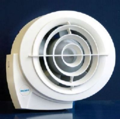 VECTAIRE 'E-SMILE' SAFETY EXTRA LOW VOLTAGE (SELV) HIGH PERFORMANCE WET ROOM WHITE TIMER 10cm FAN, ES100TLV