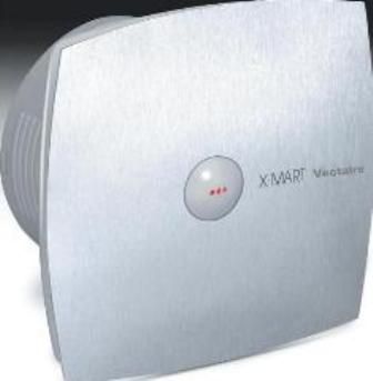 VECTAIRE X-MART STAINLESS STEEL AUTOMATIC, HUMIDISTAT, TIMER 10cm BATHROOM/KITCHEN DELUXE AXIAL SLIMLINE EXTRACTOR FAN, XM10AHSS (V)